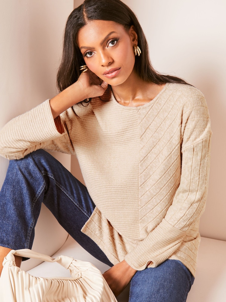 Lipsy Camel Cosy Long Sleeve Tunic - Image 1 of 4 Lipsy Camel Cosy Long Sleeve Tunic - Image 1 of 4