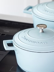 Masterclass Blue Cast Aluminium 2.5L Casserole Dish - Image 4 of 4