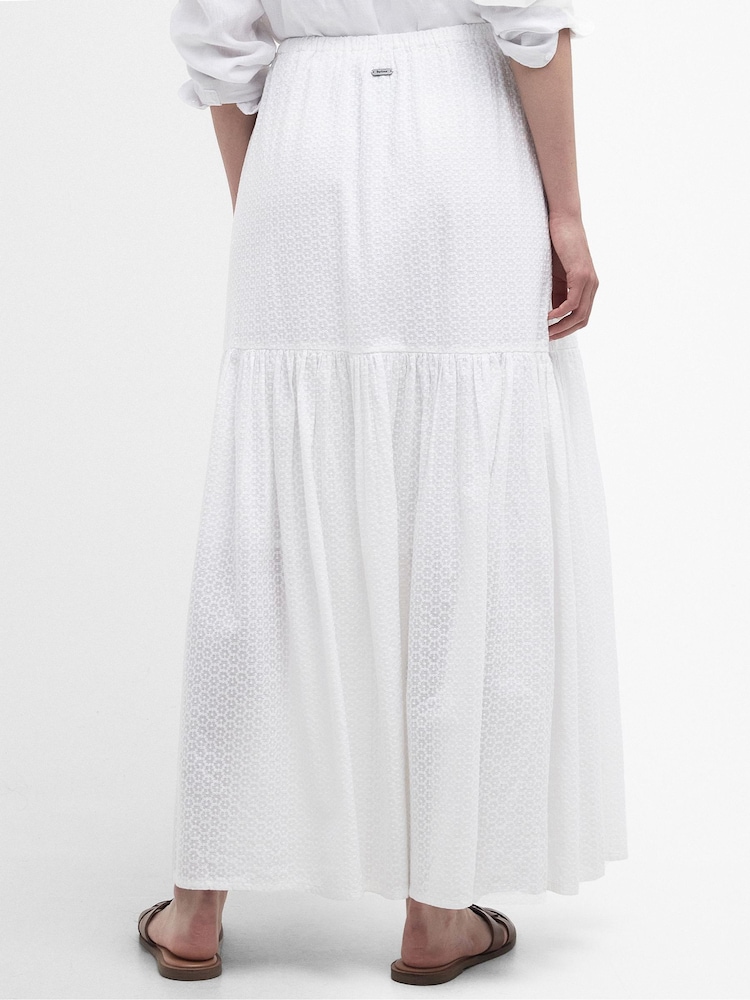 Barbour® White Kelly Broderie Anglaise Skirt - Image 2 of 7