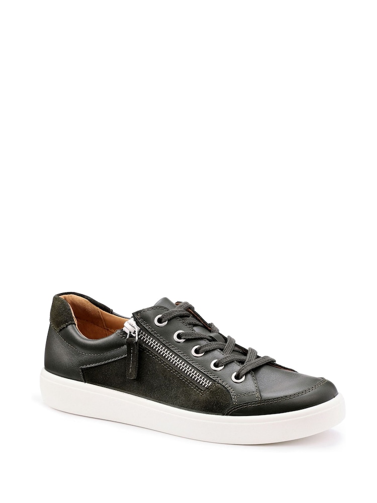 Hotter Green Standard Fit Chase II Lace-Up Zip Trainers - Image 2 of 4 Hotter Green Standard Fit Chase II Lace-Up Zip Trainers - Image 2 of 4