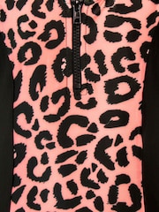 Harry Bear Pink Leopard Print Girls Leopard Swimsuit - Image 3 of 3