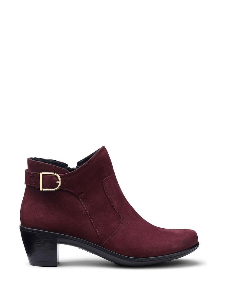 Hotter Red Wide Fit Wide Fit Madison Zip Ankle Boots - Image 1 of 4 Hotter Red Wide Fit Wide Fit Madison Zip Ankle Boots - Image 1 of 4