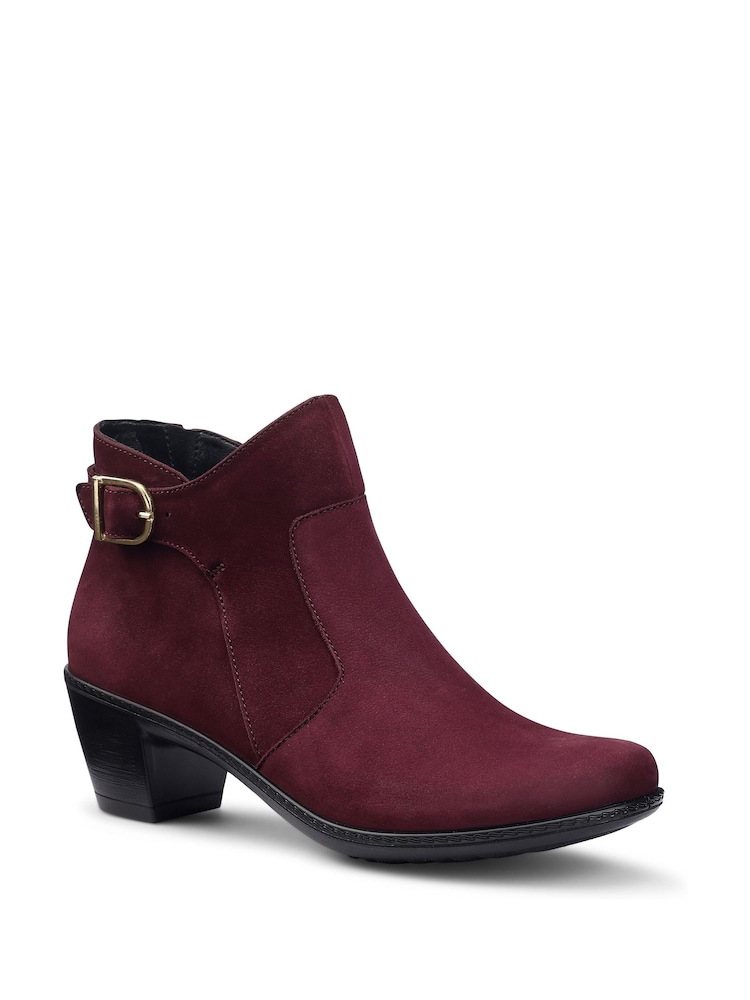 Hotter Red Wide Fit Wide Fit Madison Zip Ankle Boots - Image 2 of 4 Hotter Red Wide Fit Wide Fit Madison Zip Ankle Boots - Image 2 of 4