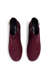 Hotter Red Wide Fit Wide Fit Madison Zip Ankle Boots - Image 3 of 4