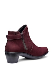 Hotter Red Wide Fit Wide Fit Madison Zip Ankle Boots - Image 4 of 4