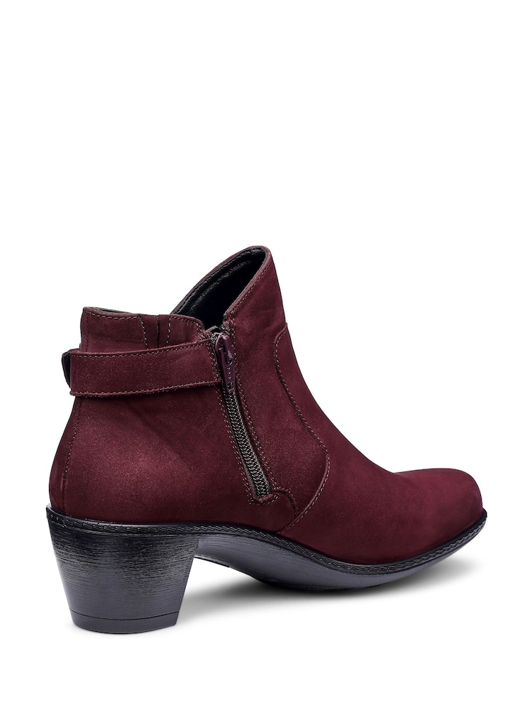 Hotter Red Wide Fit Wide Fit Madison Zip Ankle Boots - Image 4 of 4 Hotter Red Wide Fit Wide Fit Madison Zip Ankle Boots - Image 4 of 4