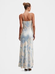 Forever New White Tyler Satin Cowl Neck Slip Maxi Dress - Image 3 of 4