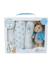 Rainbow Designs Blue Peter Rabbit Muslin 100% Cotton Set - Image 4 of 4