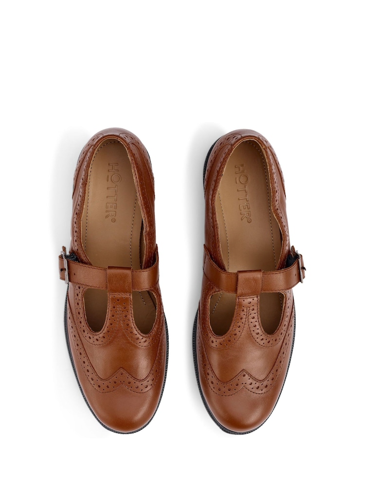 Hotter Brown Wide Fit Lumen Buckle Full Shoes - Image 4 of 4 Hotter Brown Wide Fit Lumen Buckle Full Shoes - Image 4 of 4