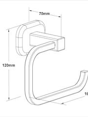 Chrome Toilet Roll Holder - Image 4 of 5