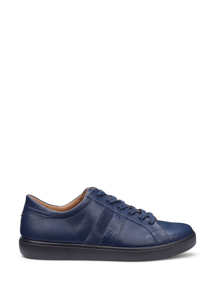 Hotter Blue Standard Fit Switched Lace-Up Cupsole Trainers - Image 1 of 4 Hotter Blue Standard Fit Switched Lace-Up Cupsole Trainers - Image 1 of 4