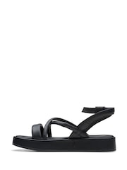 Clarks Black Leather Alda Cross Sandals - Image 2 of 7