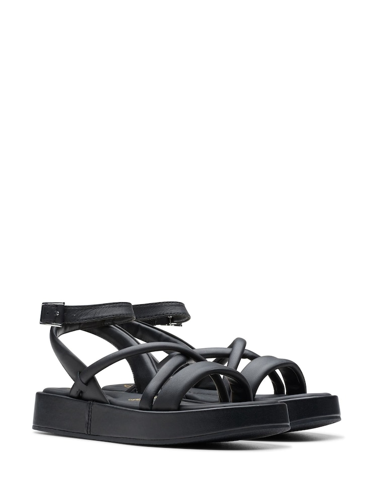 Negru - Sandale Clarks Alda Cross din piele - Image 4 of 7