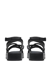 Clarks Black Leather Alda Cross Sandals - Image 5 of 7