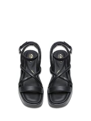 Clarks Black Leather Alda Cross Sandals - Image 6 of 7