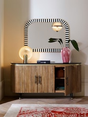 Rockett St George Mango Wood Ribbed Large Sideboard - Image 1 of 8