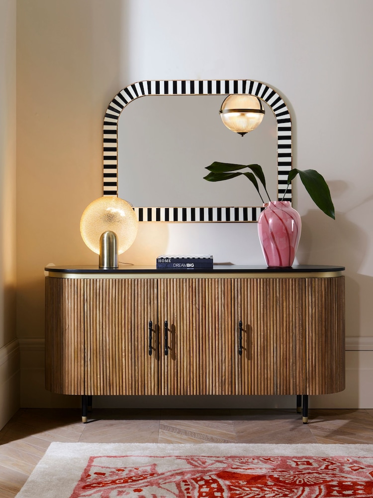Rockett St George Mango Wood Ribbed Large Sideboard - Image 2 of 8