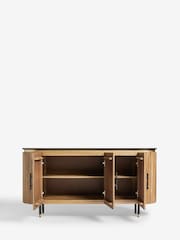 Rockett St George Mango Wood Ribbed Large Sideboard - Image 4 of 8