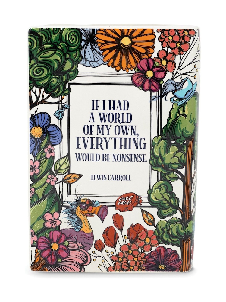 Steel Mill and Co. Multi Alice in Wonderland Floral Nonsense Large Book Vase - Image 4 of 4