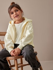 Cream Neutral Zip Through Hoodie (3-16yrs) - Image 3 of 6