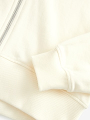 Cream Neutral Zip Through Hoodie (3-16yrs) - Image 6 of 6