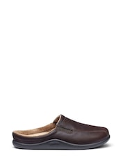 Hotter Dark Brown Standard Fit Slide Slip-On Slippers - Image 1 of 4