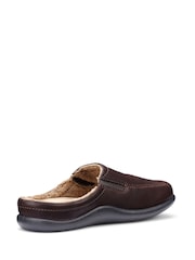 Hotter Dark Brown Standard Fit Slide Slip-On Slippers - Image 3 of 4