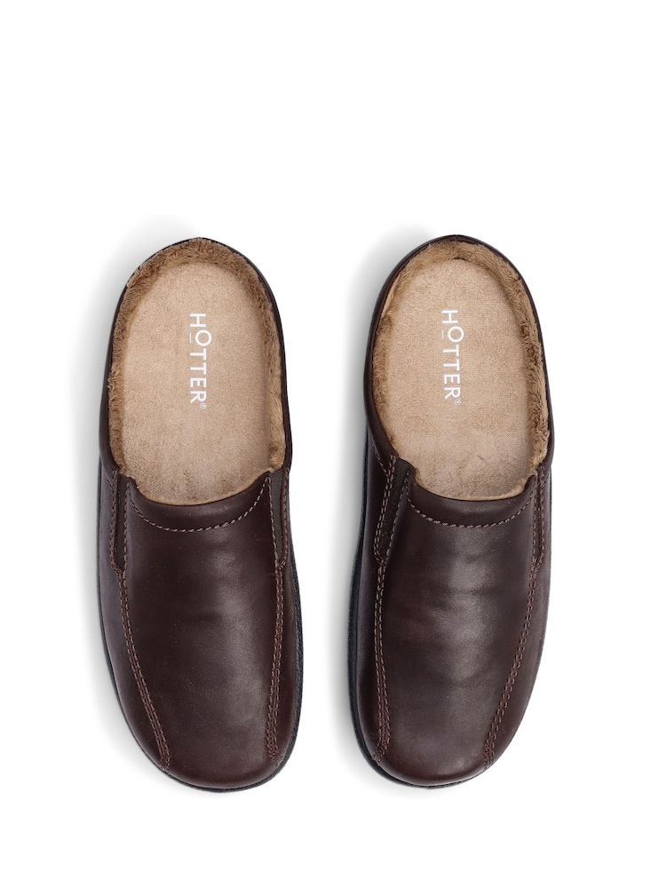 Hotter Dark Brown Standard Fit Slide Slip-On Slippers - Image 4 of 4 Hotter Dark Brown Standard Fit Slide Slip-On Slippers - Image 4 of 4