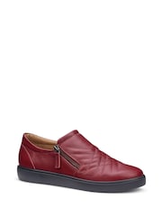 Hotter Red Standard Fit Extra Wide Fit Poppy Slip-On/Zip Cupsole Trainers - Image 2 of 4
