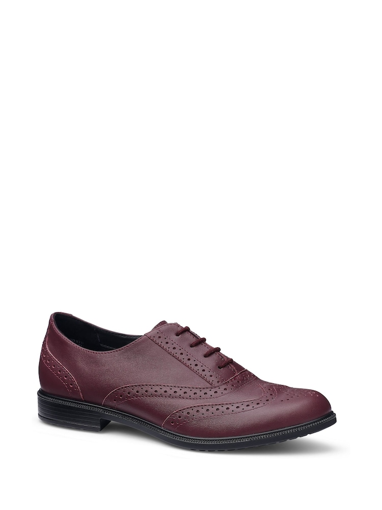 Hotter Red Wide Fit Echo Lace-Up Full Shoes - Image 2 of 4 Hotter Red Wide Fit Echo Lace-Up Full Shoes - Image 2 of 4