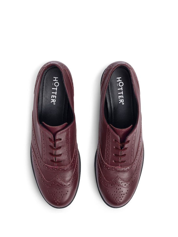 Hotter Red Wide Fit Echo Lace-Up Full Shoes - Image 4 of 4 Hotter Red Wide Fit Echo Lace-Up Full Shoes - Image 4 of 4