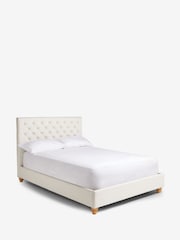 Soft Velvet Natural Oyster Paris Upholstered Bed Frame - Image 6 of 8