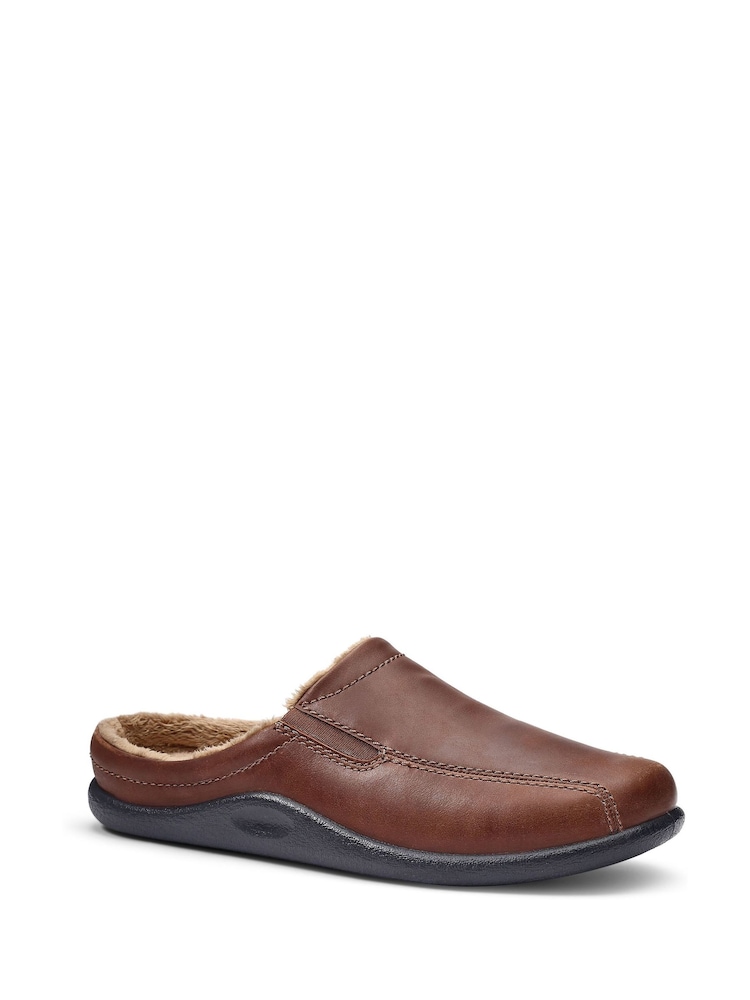 Hotter Tan Brown Standard Fit Slide Slip-On Slippers - Image 2 of 3 Hotter Tan Brown Standard Fit Slide Slip-On Slippers - Image 2 of 3