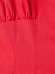 Mango Red Square Neck Midi Dress - Image 3 of 3