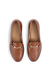 Hotter Rich Tan Brown Wide Fit Clovelly Slip-On Loafers - Image 4 of 4