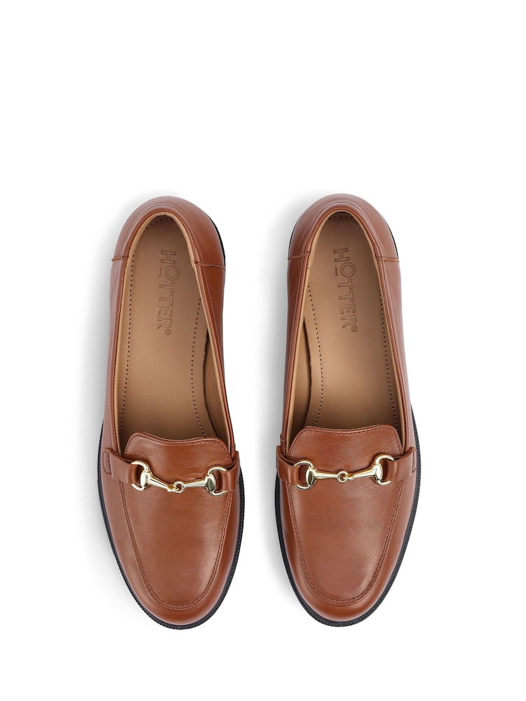 Hotter Rich Tan Brown Wide Fit Clovelly Slip-On Loafers - Image 4 of 4 Hotter Rich Tan Brown Wide Fit Clovelly Slip-On Loafers - Image 4 of 4