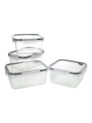 Zestaw 4 pojemników do przechowywania żywności Masterclass z zamknięciem na zatrzaski - Obraz 5 z 6