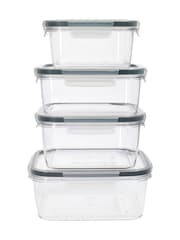 Zestaw 4 pojemników do przechowywania żywności Masterclass z zamknięciem na zatrzaski - Obraz 6 z 6