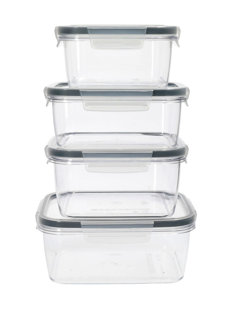 Zestaw 4 pojemników do przechowywania żywności Masterclass z zamknięciem na zatrzaski - Obraz 6 z 6