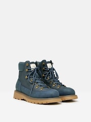 Joules Kendall Navy Lace-Up Boots - Image 2 of 8
