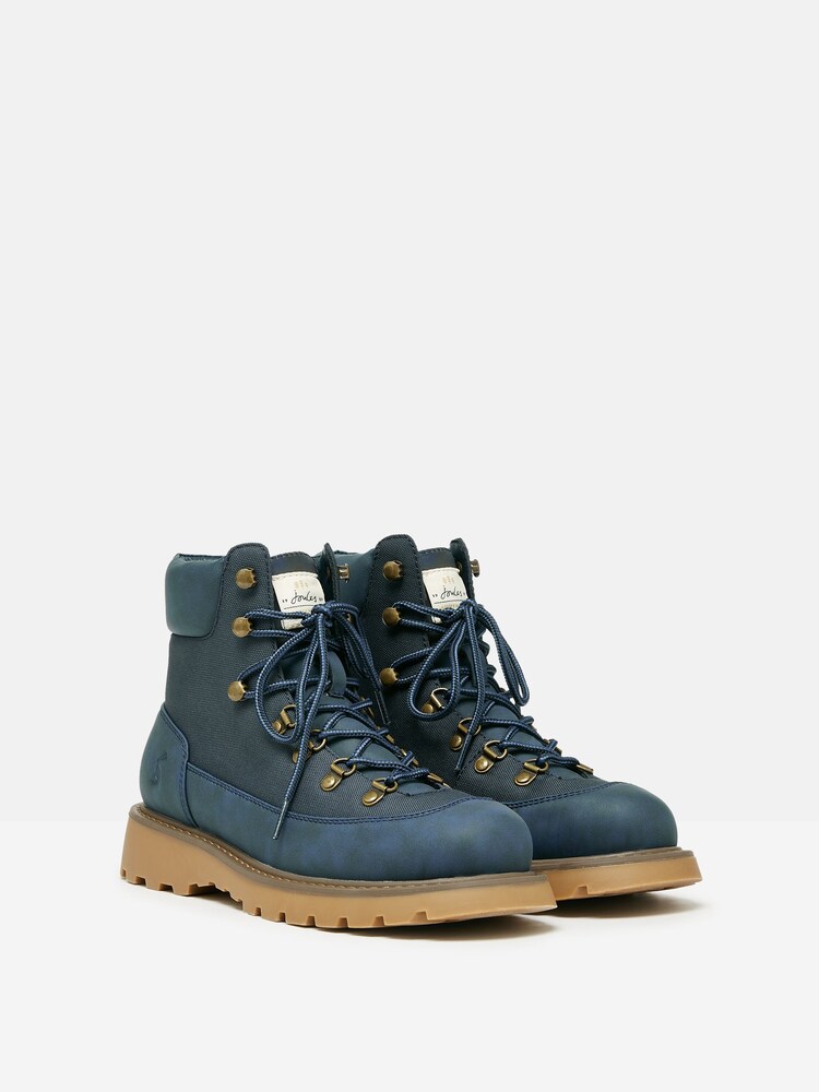 Joules Kendall Navy Lace-Up Boots - Image 2 of 8