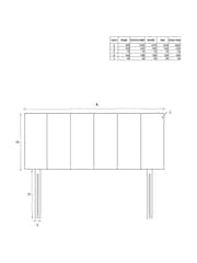 Opulent Velvet Steel Grey Panel Upholstered Headboard - Image 6 of 6