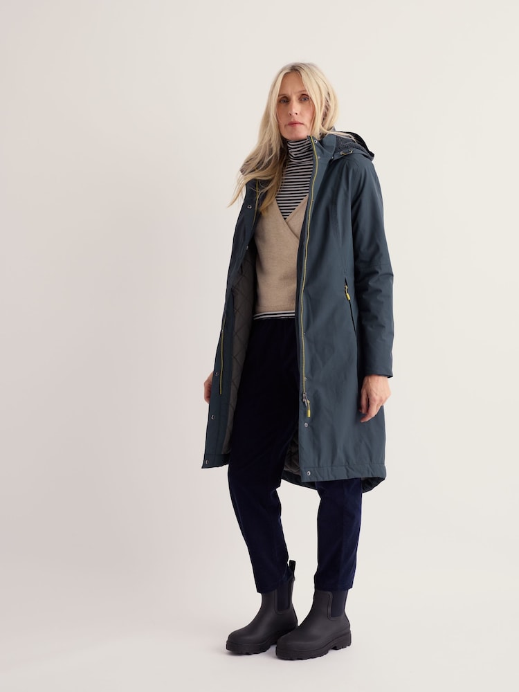 Seasalt Cornwall Blue Tall Janelle Raincoat - Image 1 of 5 Seasalt Cornwall Blue Tall Janelle Raincoat - Image 1 of 5