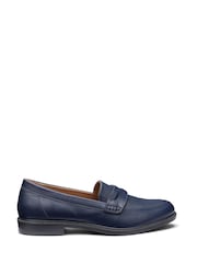 Hotter Blue Standard Fit Dorset Slip-On Mocs Loafers - Image 1 of 4