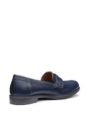 Hotter Blue Standard Fit Dorset Slip-On Mocs Loafers - Image 3 of 4