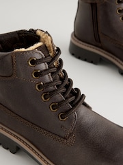 Chocolate Brown Standard Fit (F) Leather Work Boots - Image 7 of 8