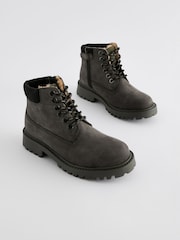Khaki Green Standard Fit (F) Leather Work Boots - Image 1 of 6