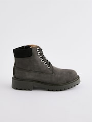 Khaki Green Standard Fit (F) Leather Work Boots - Image 2 of 6