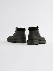 Khaki Green Standard Fit (F) Leather Work Boots - Image 3 of 6