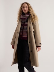Seasalt Cornwall Natural Sea Lights Trench Coat - Image 1 of 5